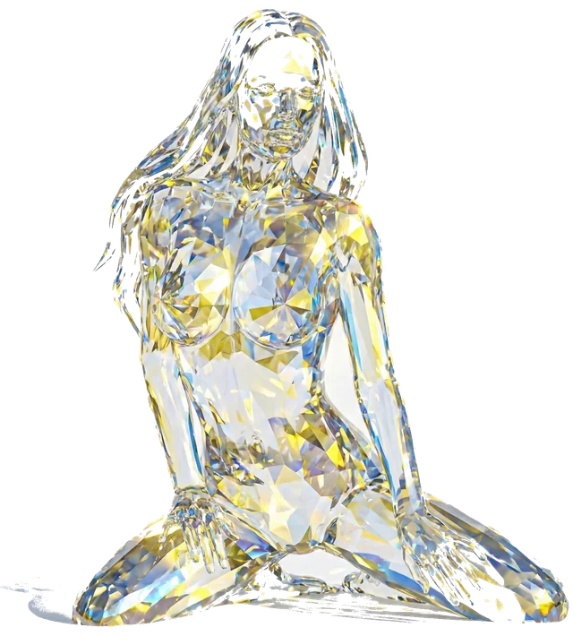 Faceted crystal figure